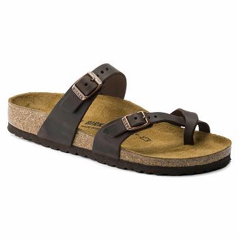 Dámské Mayari Birkenstock Oiled Læder Káva | CZ 3PJJ